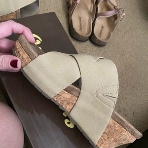 Like new wedges. Tan color